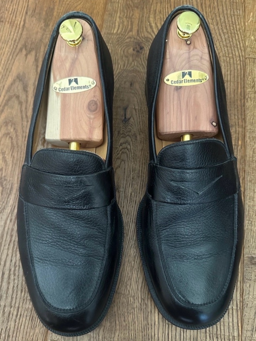 🇮🇹 Gravati Handmade 💯 Black Leather Loafers 12 /12.5